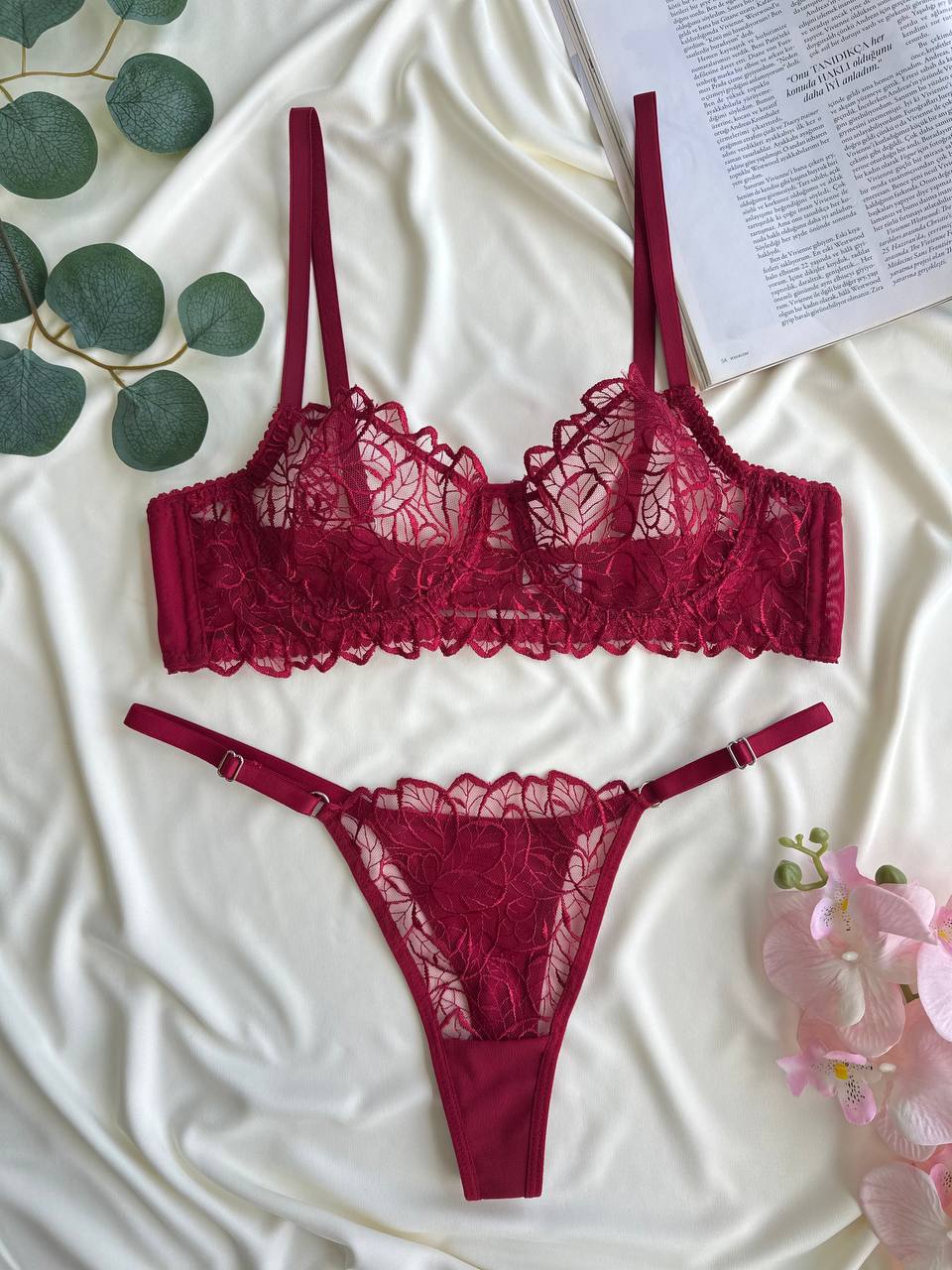 fleurs grenat