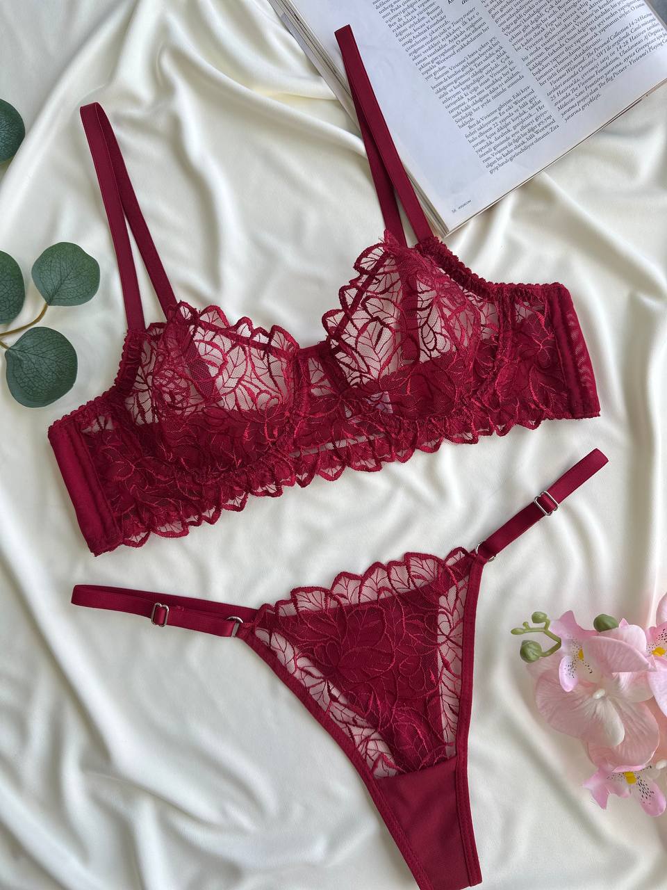 fleurs grenat